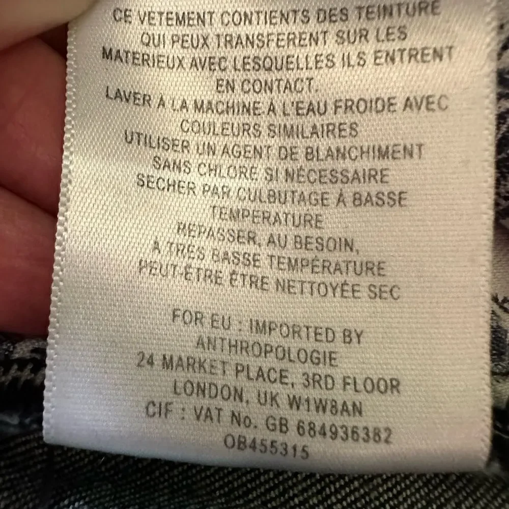 PILCRO AND THE LETTERPRESS ANTHROPOLOGIE Women’s Stet Slit Hem Jeans Blue 29